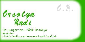 orsolya madi business card