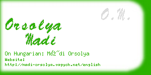 orsolya madi business card